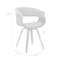 Armen Living Summer Mid-Century Chair in Blue Fabric with Walnut Wood Finish LCSUCHBLUE - alternate 2